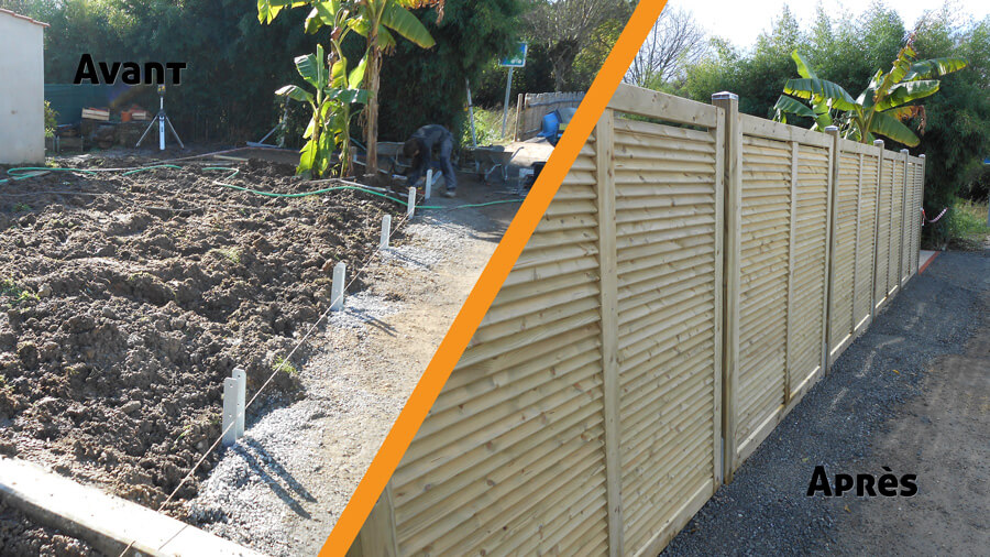 Rénovation d'une clôture sur Saint Philbert de Grand Lieu